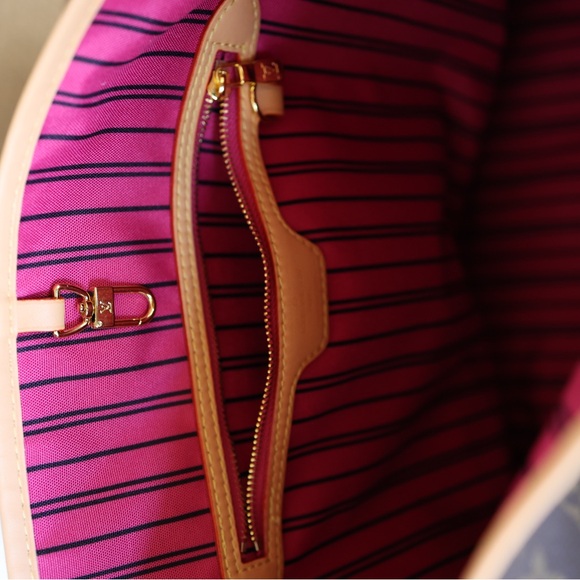 Brown Monogram Shoulder Bag with Tan Trim - Picture 3 of 11